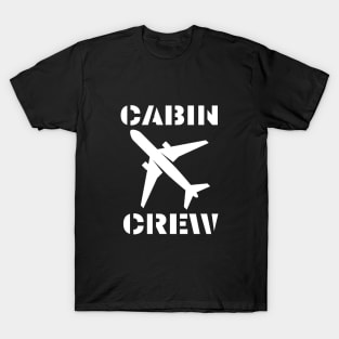 Cabin Crew (Flight Attendants, with Airplane/Aircraft) T-Shirt